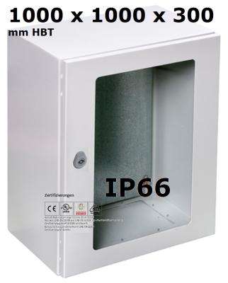 Control cabinet 1000x1000x300 mm with glazed door HBT IP66